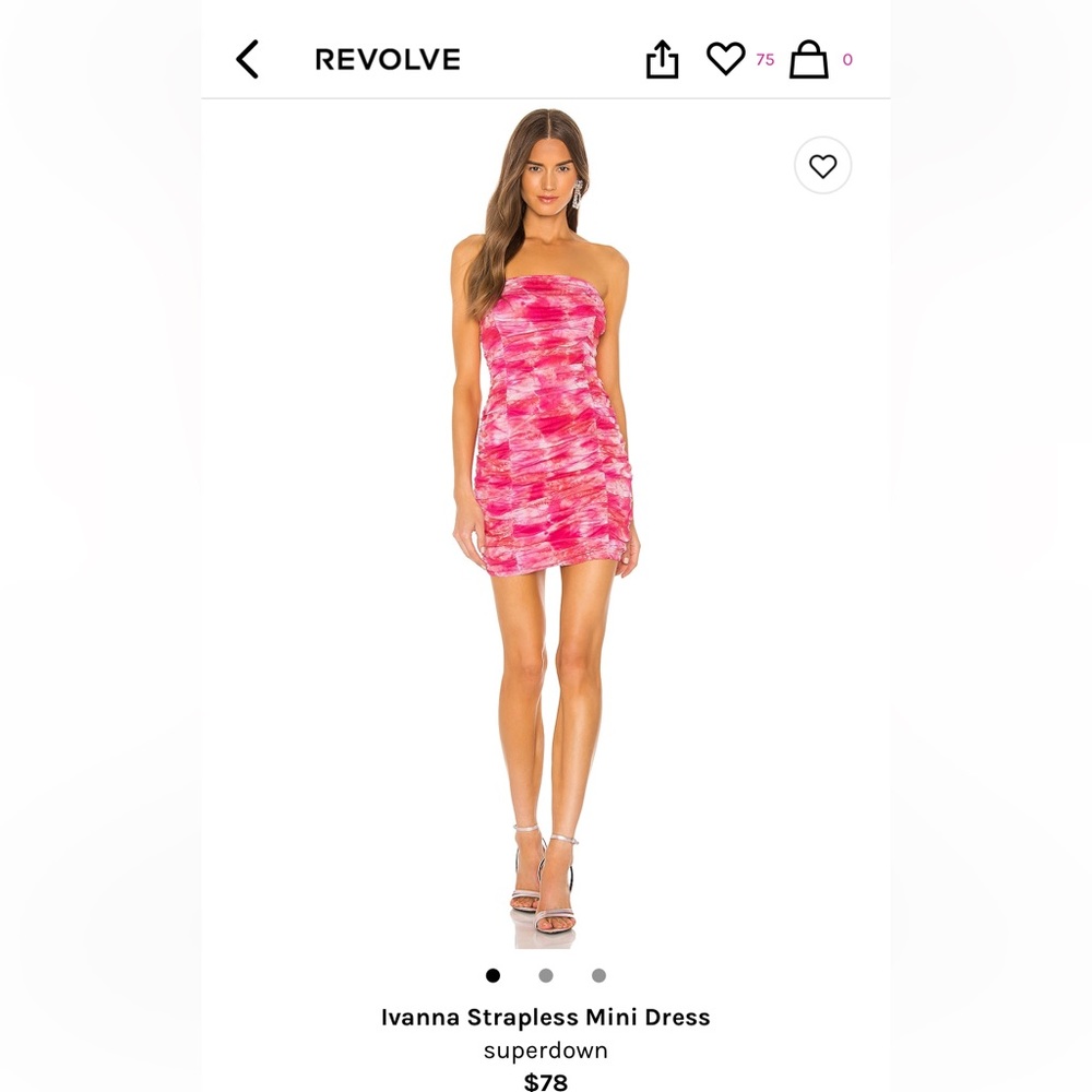 Superdown Ivanna Strapless Mini Dress Size Medium